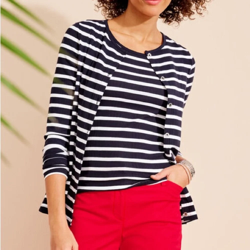 Talbots Variegated Ribbed Cardigan - Picture 2 of 7